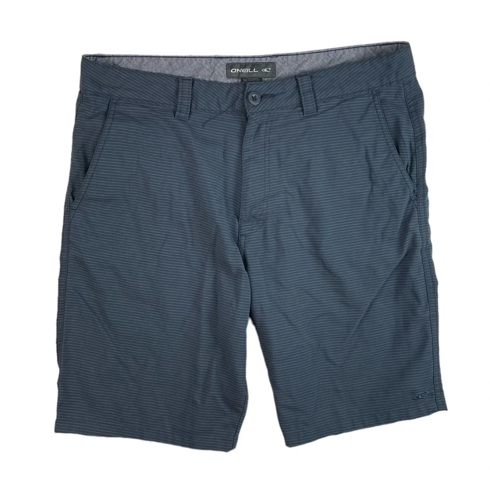 Sh74 Mens Oneill Surfer Brand Striped Stretch Chino Shorts 34